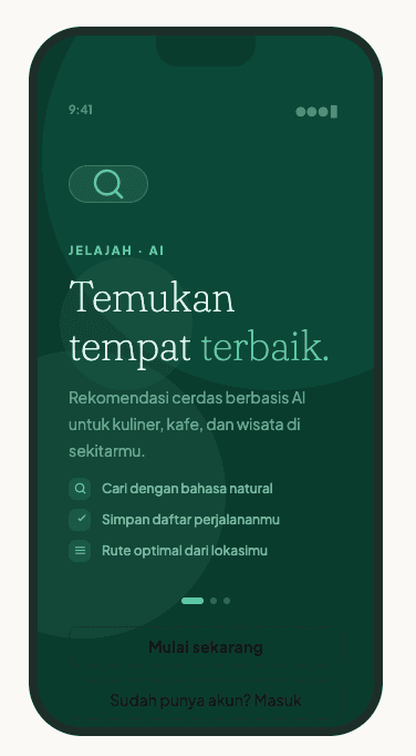 Onboarding — AI recommendations & natural-language search